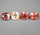 Крупный набор из 4 разноцветных шпинелей 5,61 карата