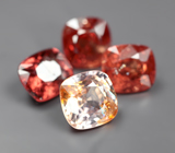 Крупный набор из 4 разноцветных шпинелей 5,61 карата