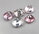 Крупный набор из 5 разноцветных шпинелей 6,14 карата