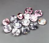 Крупный набор из 14 разноцветных шпинелей 11,27 карата