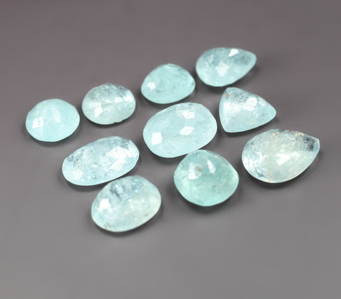 Редкий набор из 10 параиба турмалинов 5,32 карата