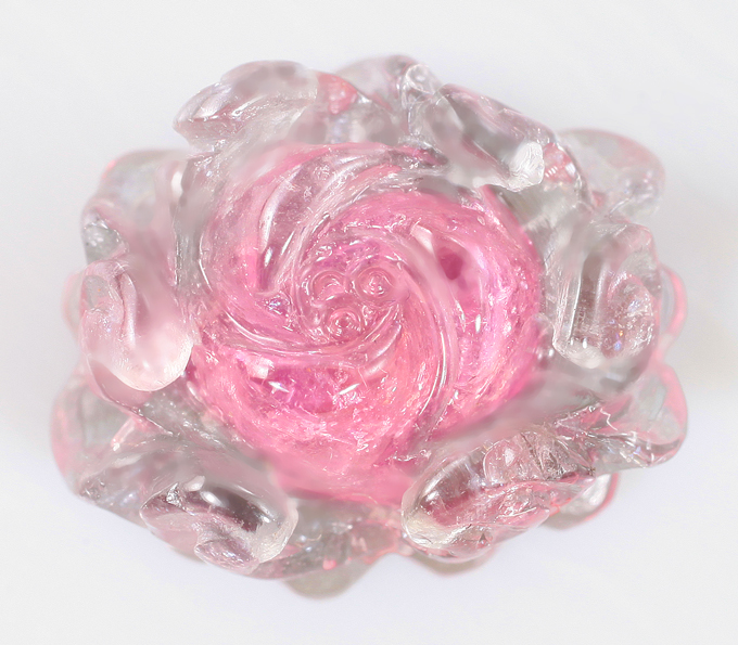 Кольцо с резным арбузным турмалином 4,27 карата