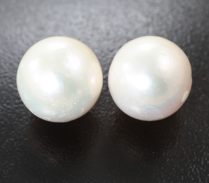 Подвесы для серег с кремово-белым морским жемчугом 25,35 карата