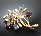 Брошь со шпинелями 4,04 карата Золото