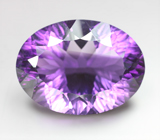 Чистейший крупный уругвайский аметист лазерной огранки 25,25 карата