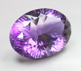 Чистейший крупный уругвайский аметист лазерной огранки 25,25 карата