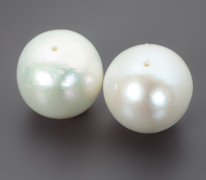 Крупная пара морских жемчужин барокко 39,34 карата