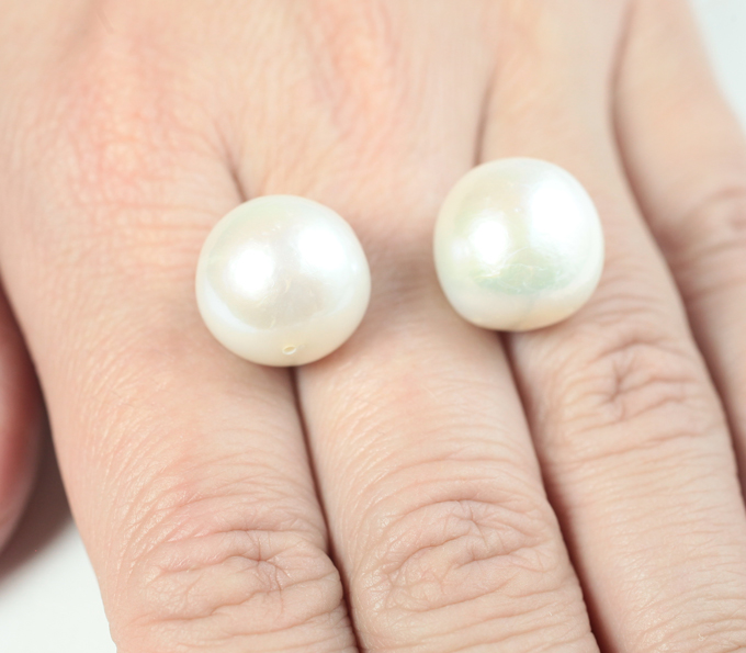 Крупная пара морских жемчужин барокко 39,34 карата