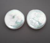 Пара серебристых жемчужин барокко 22,11 карата! Натуральный цвет