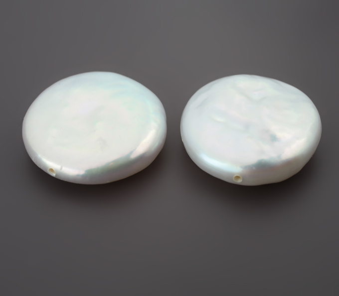 Пара серебристых жемчужин барокко 22,11 карата! Натуральный цвет