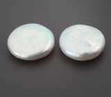 Пара серебристых жемчужин барокко 22,11 карата! Натуральный цвет