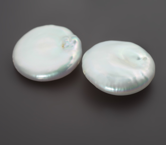 Пара серебристых жемчужин барокко 22,11 карата! Натуральный цвет