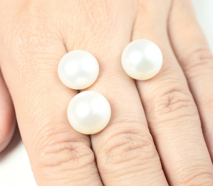 Набор из 3 морских жемчужин 31,84 карата