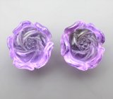 Крупная пара резных аметистов 19,17 карата