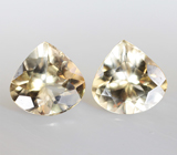 Редкая пара желтых цоизитов 1,48 карата