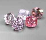 Набор из 5 разноцветных шпинелей 6,08 карата