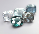 Набор из 5 синих, голубых, зеленых шпинелей 4,68 карата
