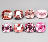 Набор из 8 разноцветных шпинелей 6,63 карата