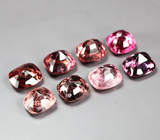 Набор из 8 разноцветных шпинелей 6,63 карата