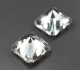 Пара чистейших бесцветных цирконов 4,98 карата