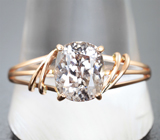 Кольцо с розовато-оранжевым цирконом 3,62 карата