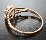 Кольцо с розовато-оранжевым цирконом 3,62 карата