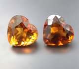 Пара цитринов мадейра высокой чистоты 5,01 карата