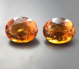 Пара цитринов мадейра высокой чистоты 5,75 карата