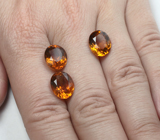 Крупный набор из 3 чистейших цитринов мадейра 12,13 карата