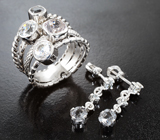 Комплект со шпинелями 3,24 карата и цирконами