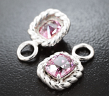 Подвесы для серег с пурпурными шпинелями со сменой цвета 2,67 карата Золото