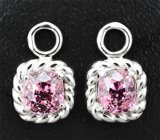 Подвесы для серег с пурпурными шпинелями со сменой цвета 2,67 карата
