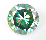 Кулон с крупным голубовато-зеленым муассанитом 5,24 карата