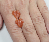 Пара резного карнелиана 3,77 карата