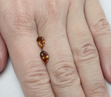 Пара желтовато-оранжевых турмалинов 1,32 карата