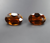 Пара желтовато-оранжевых турмалинов 1,37 карата