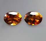 Пара желтовато-оранжевых турмалинов 1,46 карата