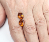 Пара цитринов мадейра высокой чистоты 5,25 карата