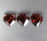 Крупный набор из 3 цирконов редкой огранки 5,28 карата