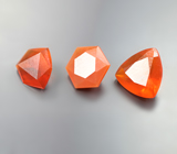 Набор из 3 мексиканских ограненных «огненных» опалов 1,99 карата