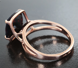 Кольцо с ограненным черным опалом 2,93 карата Серебро 925