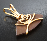 Кулон с аммолитом аммонита 3,52 карата Золото