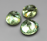 Высокая дисперсия! Крупный набор из 3 демантоидов 2,71 карата