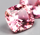 Open color grade! Пара розовато-пурпурных турмалинов высокой чистоты 7,08 карата