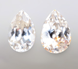 Подвесы для серег с бесцветными цирконами 5,06 карата Серебро 925