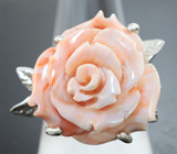 Комплект с резным кораллом 80,05 карата  Серебро 925