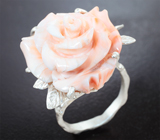 Комплект с резным кораллом 80,05 карата  Серебро 925