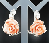 Комплект с резным кораллом 80,05 карата 