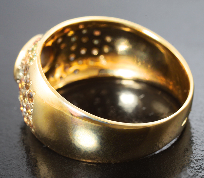 Комплект с андалузитами 2,62 карата и разноцветными сапфирами