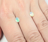 Пара ограненных эфиопских опалов 0,67 карата